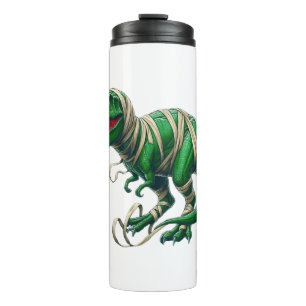 Garrafa Térmica Dinossauro Múmia Halloween Crianças Meninas T-Shir