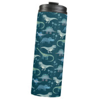 Dinossauro Padrão Verde Teal