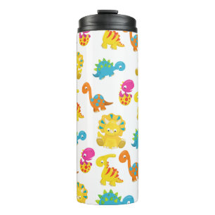 Garrafa Térmica Dinossauros Bons, Padrão De Dinossauros, Dino Bebê