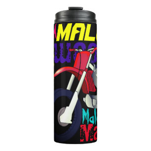 Garrafa Térmica Dirt Bike Nome Tipografia Personalizada