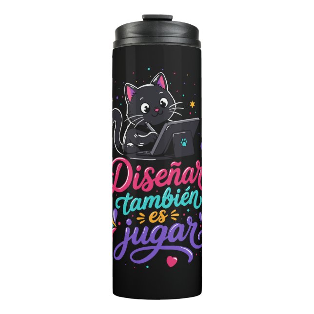 Garrafa Térmica Diseñar también es jugar (Frente)