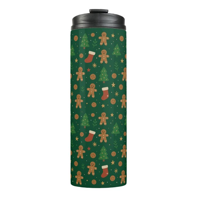Garrafa Térmica Diversão de Natal com Pão de Mel (Frente)