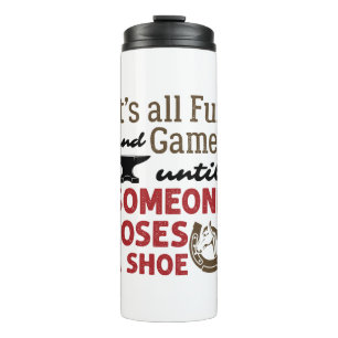 Garrafa Térmica Divirtam-se e jogam mais rápido até que alguém Per