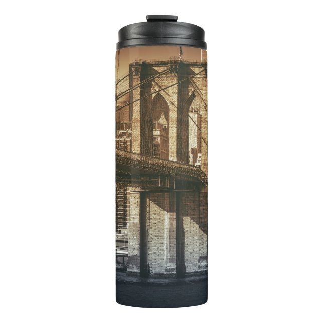 Garrafa Térmica "Do Brooklyn a Manhattan" nome personalizado tumbl (Frente)