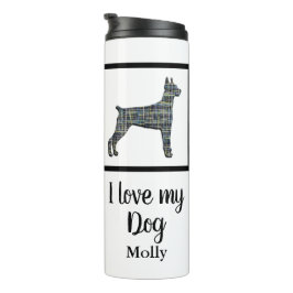 Garrafa Térmica Doberman Pinscher Cachorro Gelado Silhout