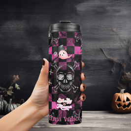 Garrafa Térmica Doce e Spooky Halloween Personalizado