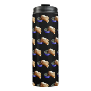 Garrafa Térmica Dois Porcos Castanhos E Guiné Branca,  