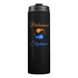 Garrafa Térmica Donativos de Bridesmaid- Flame-Negro-Gêmeo