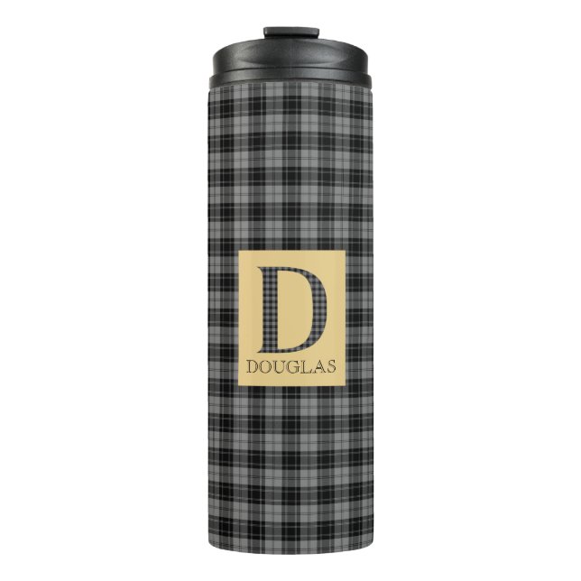 Garrafa Térmica Douglas Tartan Monograma D (Frente)