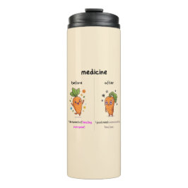 Garrafa Térmica Dr. Carrot Before & After Medicine Funny Thermal 