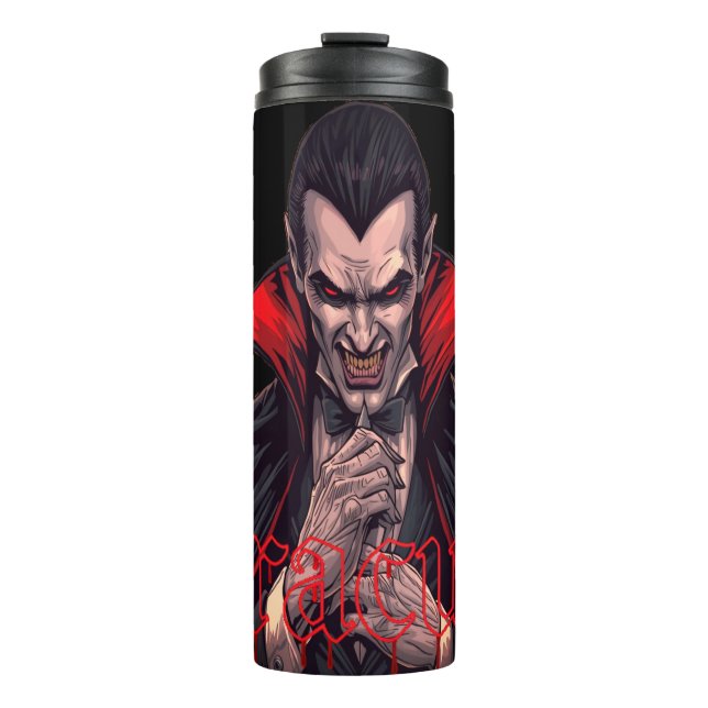 Garrafa Térmica Dracula Gótica Halloween (Frente)