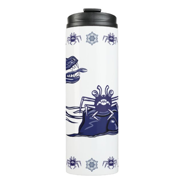 Garrafa Térmica Dragão De Água E Caranguejo Monstro (Frente)