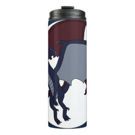 Garrafa Térmica Dragão Lua Tumbler de Fantasia Mítica Ascendida