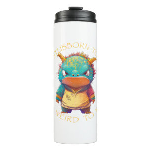 Garrafa Térmica Dragão Muito Teimoso Para Sair Muito Estranho Engr