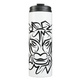 Garrafa Térmica Dragão Tribal Negro e Branco