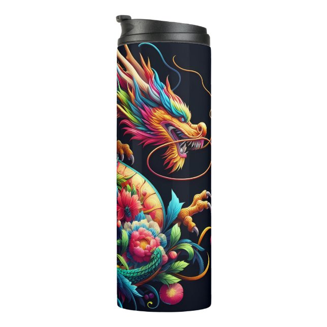 Garrafa Térmica Dragão - Tumbler Térmico (Rotação à direita)