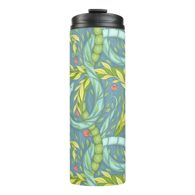 Garrafa Térmica dragões de madeira (Frente)