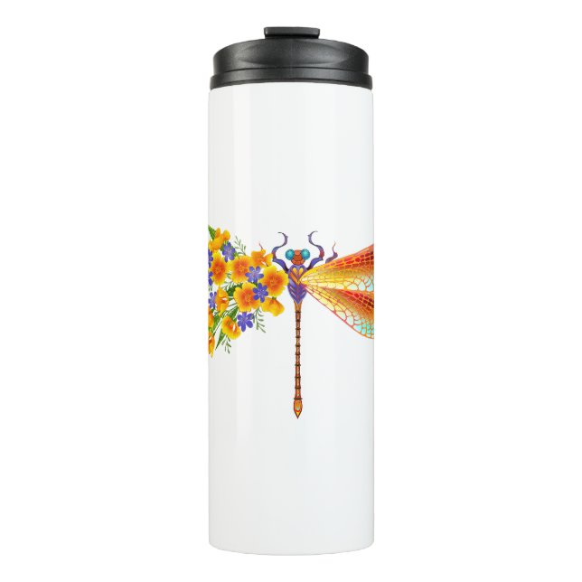 Garrafa Térmica Dragonfly Amarelo (Frente)