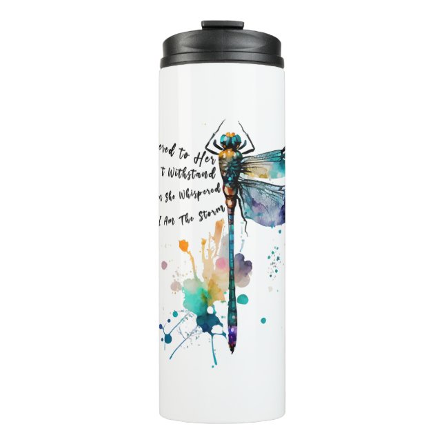 Garrafa Térmica Dragonfly Com Poema (Frente)