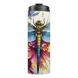 Garrafa Térmica Dragonfly Floral Multicolor Art