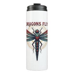 Garrafa Térmica Dragonfly legal Machado Steampunk - Voo Dragões -