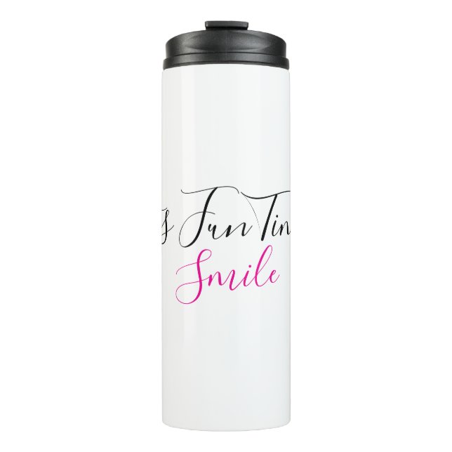 Garrafa Térmica Drinking Bottle Fun Time Smile Art Design |  (Frente)