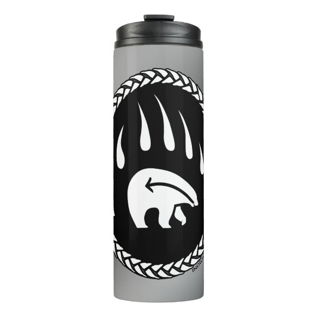 Garrafa Térmica Drinkware do Urso Polar de Tumbler Lâmpadas de Art (Frente)