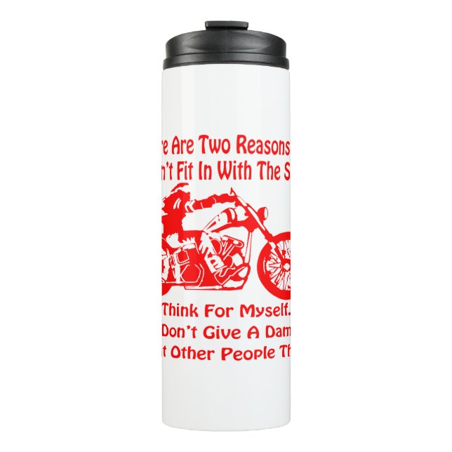 Garrafa Térmica Duas razões pelas quais eu não Ajustado com a ovel (Frente)