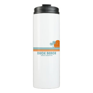 Garrafa Térmica Duck Beach North Carolina Sun Palm Trees