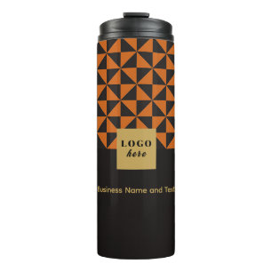 Garrafa Térmica Duo preto e laranja - Log comercial Tumbler térmic