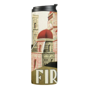 Garrafa Térmica Duomo em Florença Itália Arte de Viagem Vintage