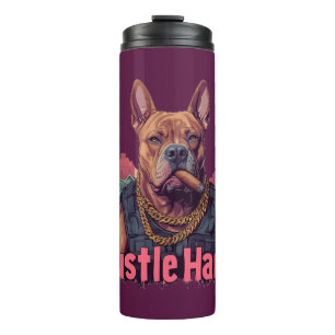 Garrafa Térmica Duro de Hustle - Cachorro Pitbull com Dinheiro e C