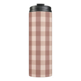 Garrafa Térmica Dusty Pink Gingham Checkered