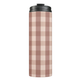 Garrafa Térmica Dusty Pink Gingham Checkered