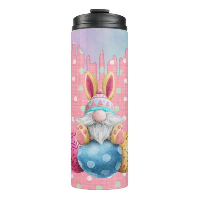 Garrafa Térmica Easter Gnome Polkadot Eggs Icing Drips (Frente)