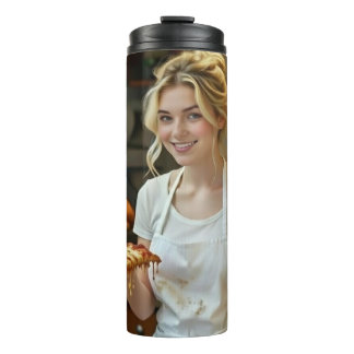 Garrafa Térmica Eating Pizza Photo Personalize Customize