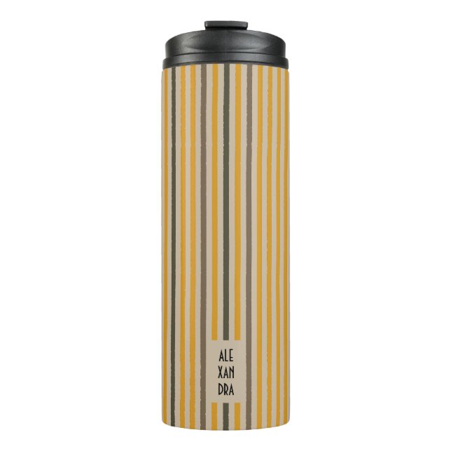 Garrafa Térmica Echo Traça Tumbler Térmico Personalizado - Mostard (Frente)