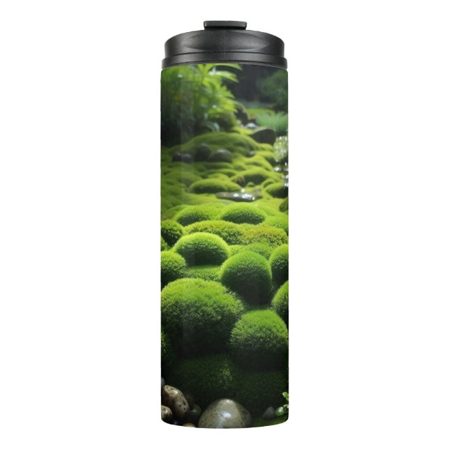 Garrafa Térmica Eco-Chic Verde Vibrante Musgo  (Frente)