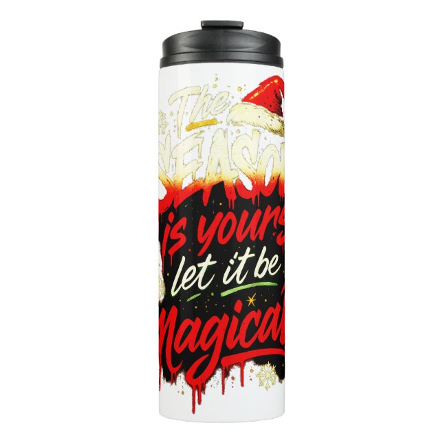 Garrafa Térmica Edgy Christmas Insulated Travel Mug Grunge Festive (Frente)