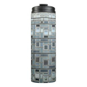 Garrafa Térmica Edifício de pintura na parede da cinza