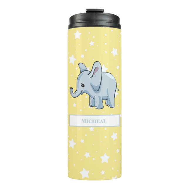 Garrafa Térmica Elefante Personalizado Bonito (Frente)