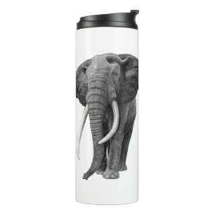 Garrafa Térmica Elefante-touro - Desenho a lápis