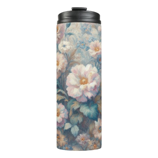 Garrafa Térmica Elegância Floral do eterno: Blooms Clássicos (Frente)