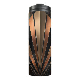 Garrafa Térmica Elegância Geométrica Metálica Art Déco
