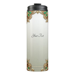 Garrafa Térmica Elegant Gold Ornate Thermal Tumbler