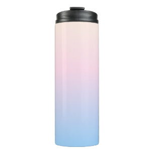 Garrafa Térmica elegant pastel pink blue bright gradient colors