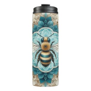 Garrafa Térmica Elegante Bumble Bee Mandala