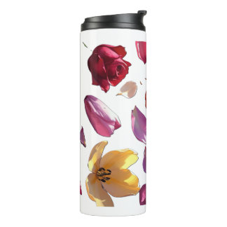 Garrafa Térmica Elegante Pétala Floral Espalhada | Moderna