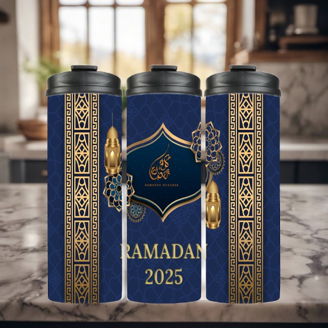 Garrafa Térmica Elegante Ramadan Kareem 2025 (Criador carregado)