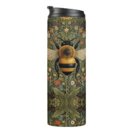 Garrafa Térmica Elegante retro bumblebee boho botânico arte floral